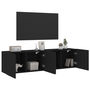 Voir la diapositive 5 : VIDAXL Meubles TV muraux 2 pcs noir 80x30x41 cm