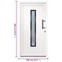 Voir la diapositive 6 : VIDAXL Porte d'entree Blanc 108x208 cm PVC