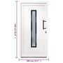 Voir la diapositive 6 : VIDAXL Porte d'entree Blanc 108x208 cm PVC