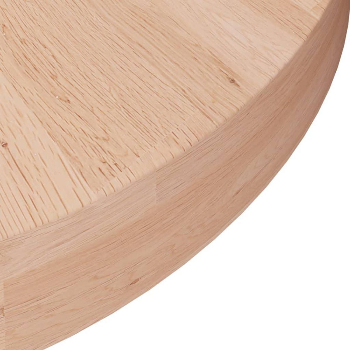 VIDAXL Dessus de table rond Ø50x4 cm Bois de chene massif non traite
