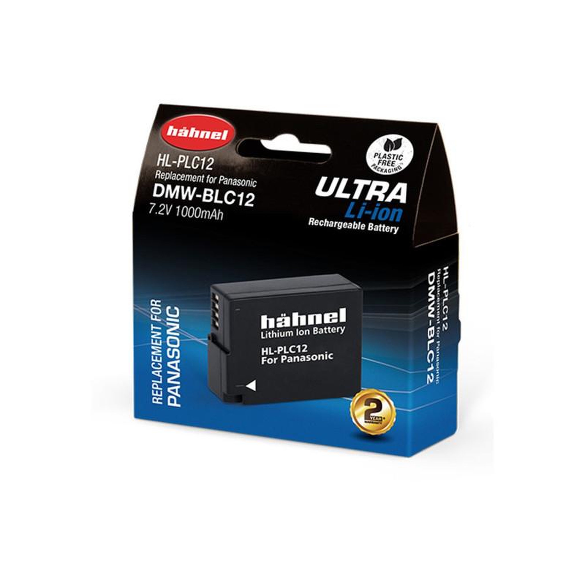 HAHNEL Batterie appareil photo Hahnel Ultra DMW BLC12 pour Panasonic Lumix G80, G7, FZ300 et FZ2000