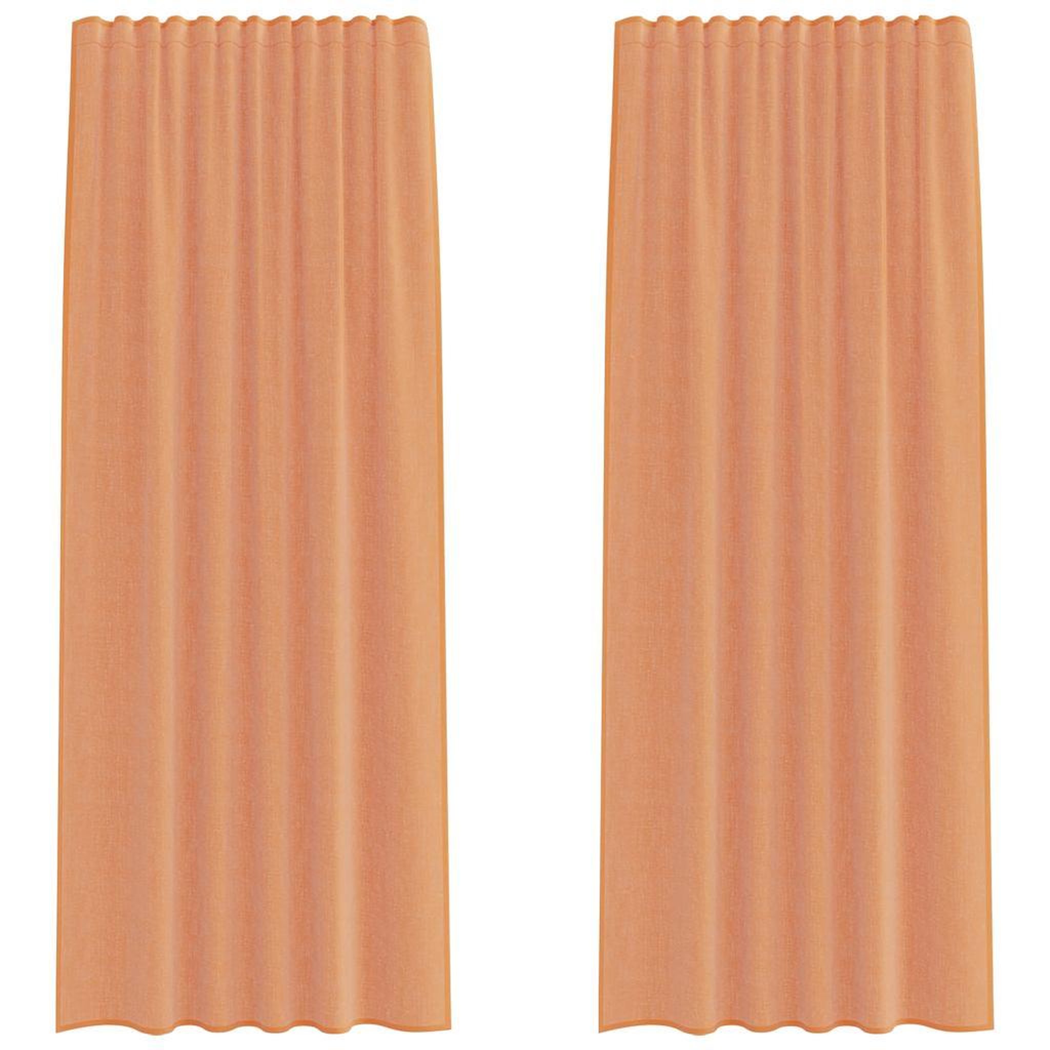 Voir la diapositive 2 : VIDAXL Rideaux en voile avec boucles 2 pcs terre cuite 140x225 cm
