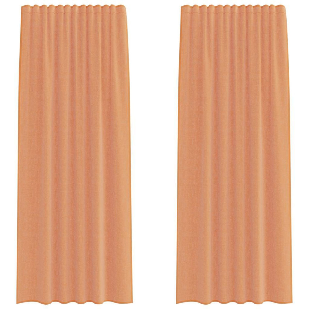 VIDAXL Rideaux en voile avec boucles 2 pcs terre cuite 140x225 cm