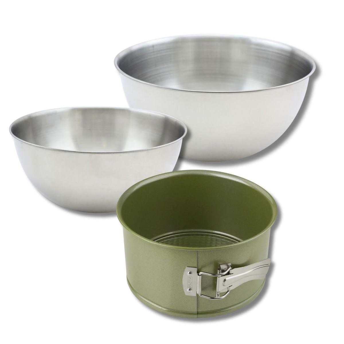 ZENKER Set pâtisserie avec moule à panettone 18 cm, 2 bols à mixer et spatule Zenker