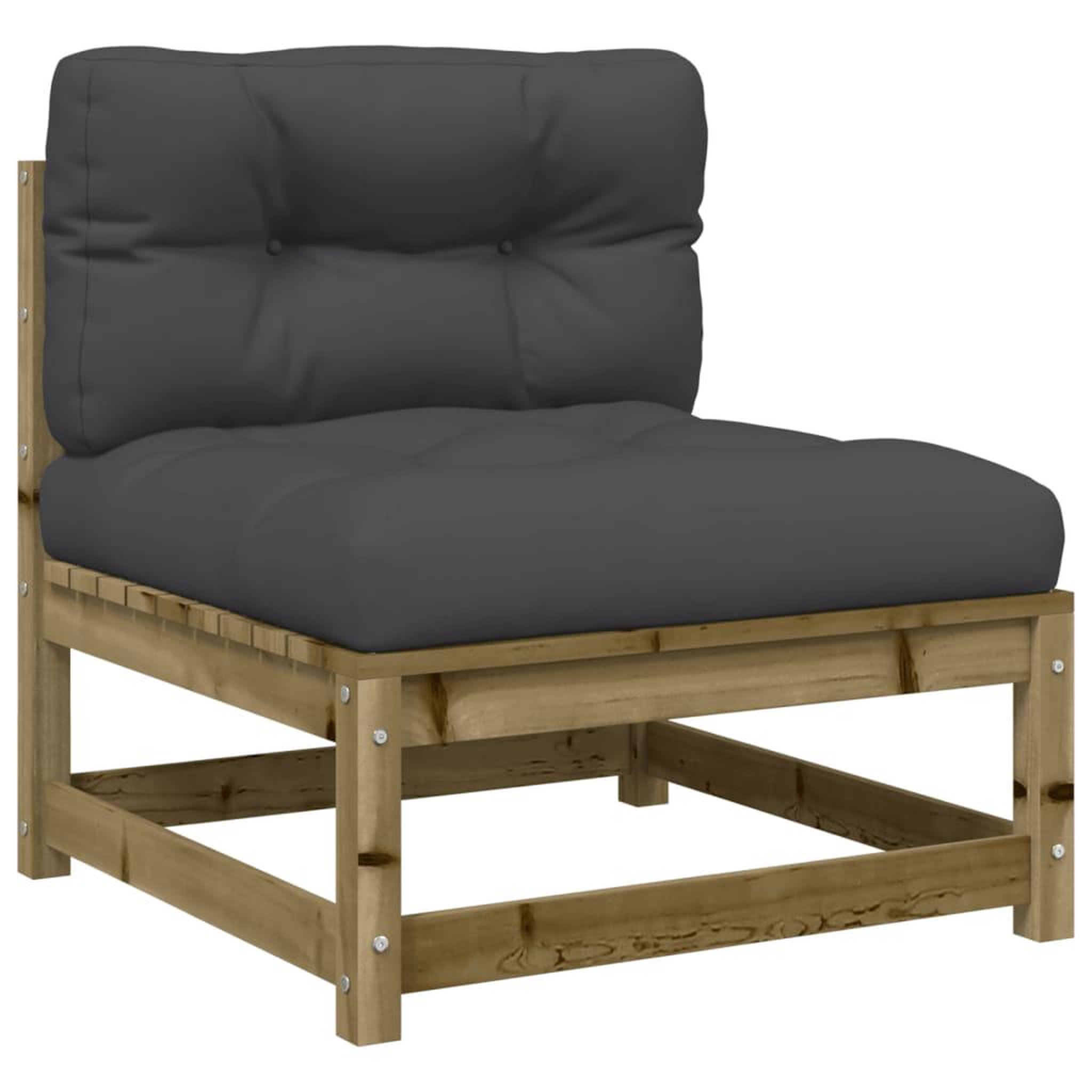 Voir la diapositive 4 : VIDAXL Salon de jardin 9 pcs avec coussins bois de pin impregne