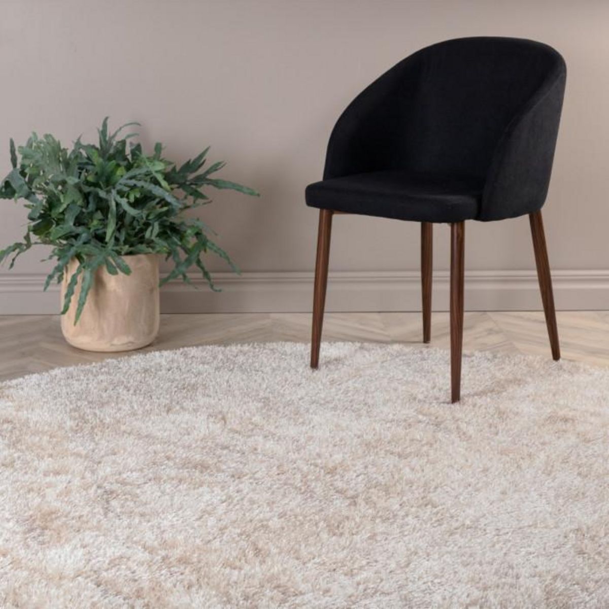 Paris Prix Tapis Rond  Mattis  200cm Beige