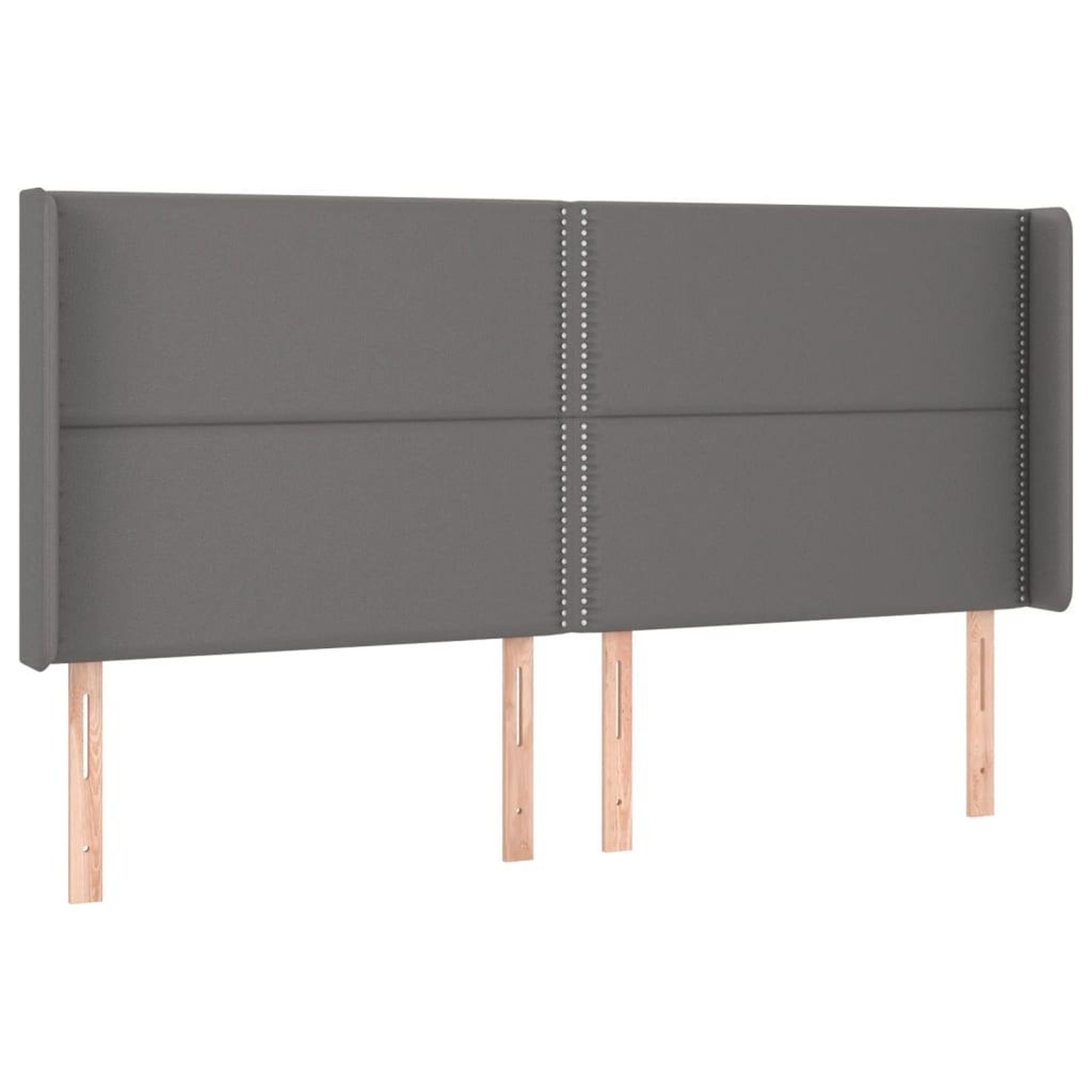 Voir la diapositive 3 : VIDAXL Tete de lit a LED Gris 163x16x118/128 cm Similicuir