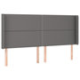 Voir la diapositive 3 : VIDAXL Tete de lit a LED Gris 163x16x118/128 cm Similicuir