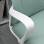 VINSETTO Fauteuil de bureau manager ergonomique inclinable réglable acier nylon blanc polyester vert d'eau