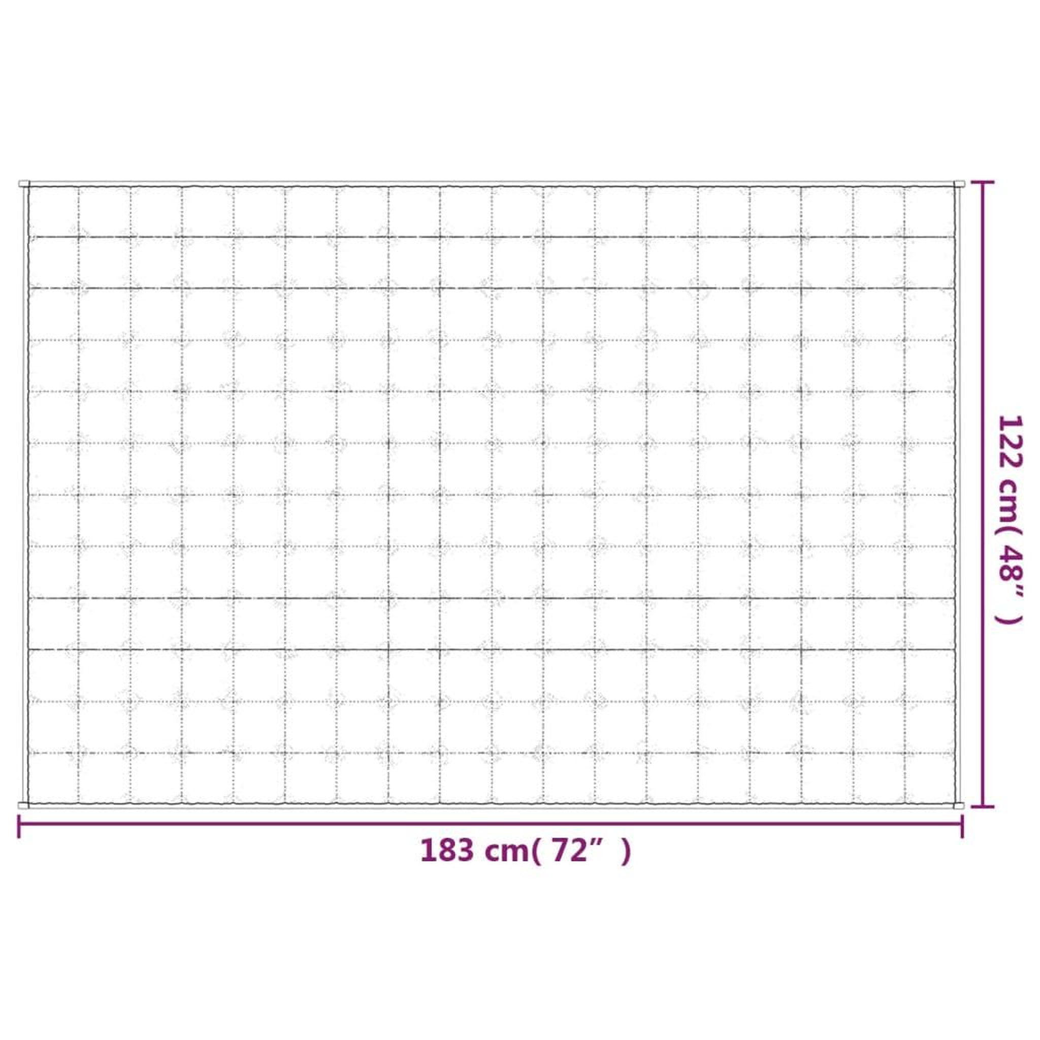 Voir la diapositive 6 : VIDAXL Couverture lestee Gris 122x183 cm 5 kg Tissu