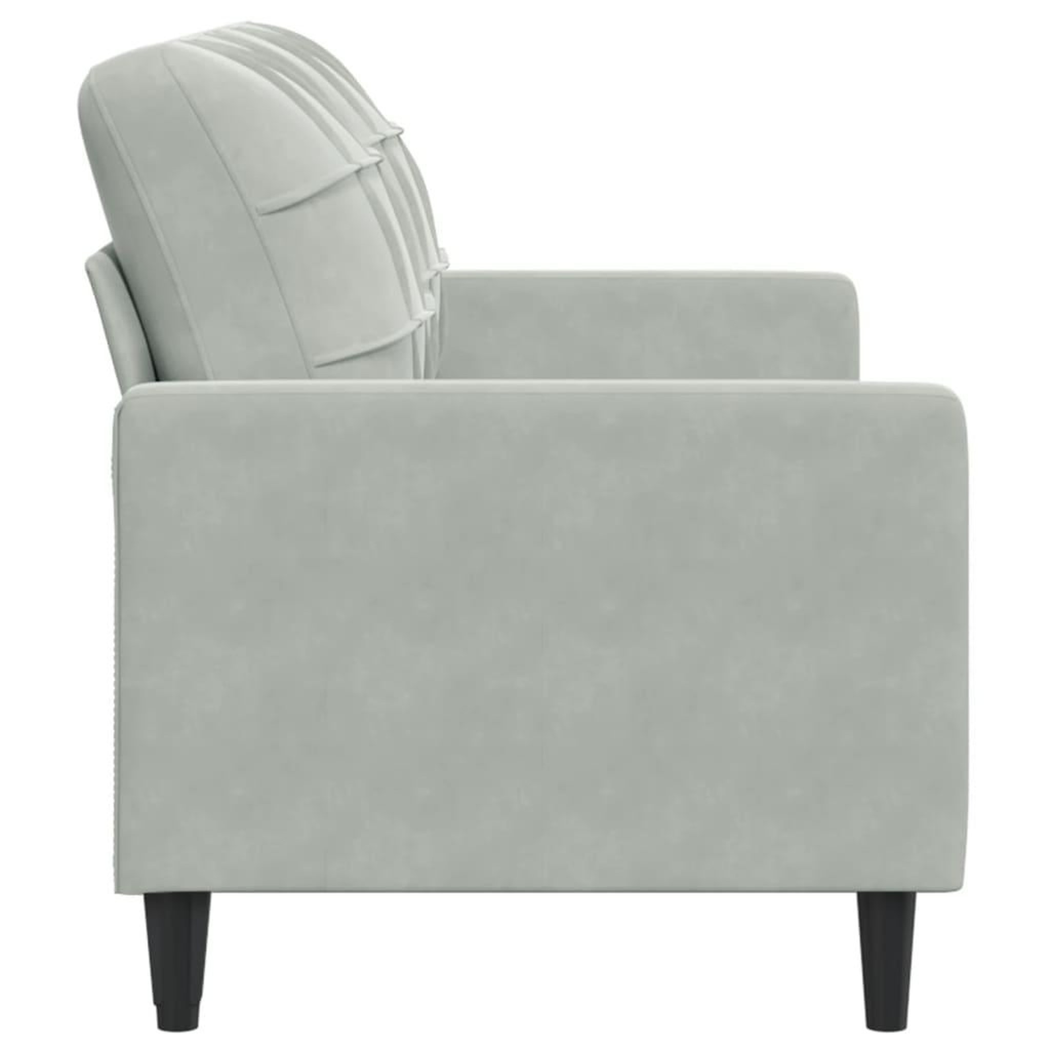 Voir la diapositive 5 : VIDAXL Canape a 2 places Gris clair 140 cm Velours