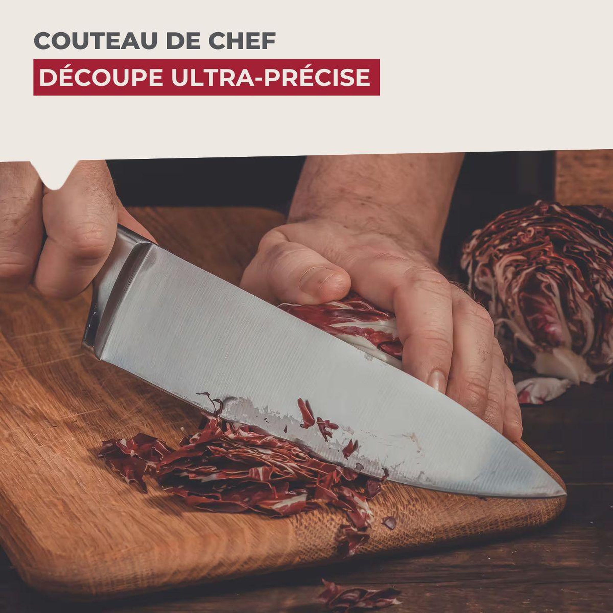 Voir la diapositive 4 : NIROSTA Set de 2 couteaux de chef 33 cm en inox Nirosta Star