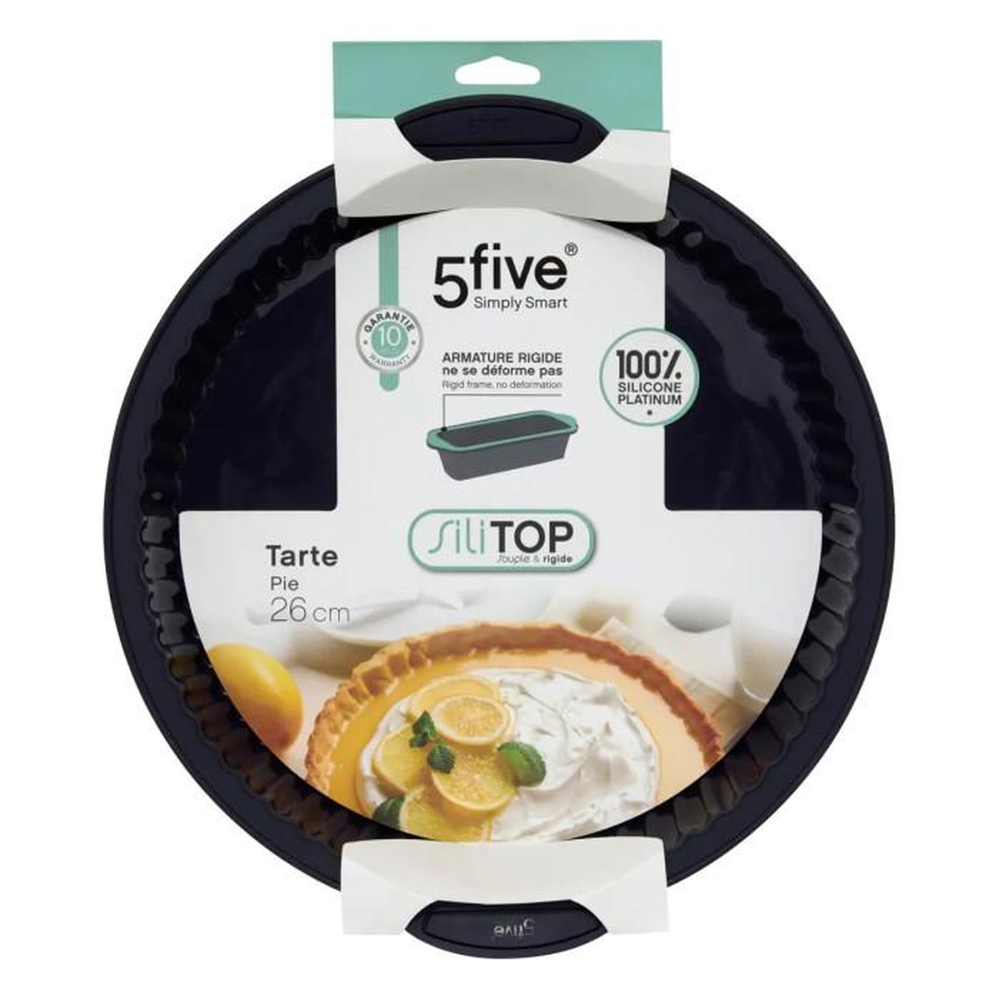 Voir la diapositive 3 : FIVE Moule à Tarte en Silicone  Silitop  28cm Gris