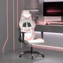 Voir la diapositive 1 : VIDAXL Chaise de jeu de massage Blanc et rose Similicuir
