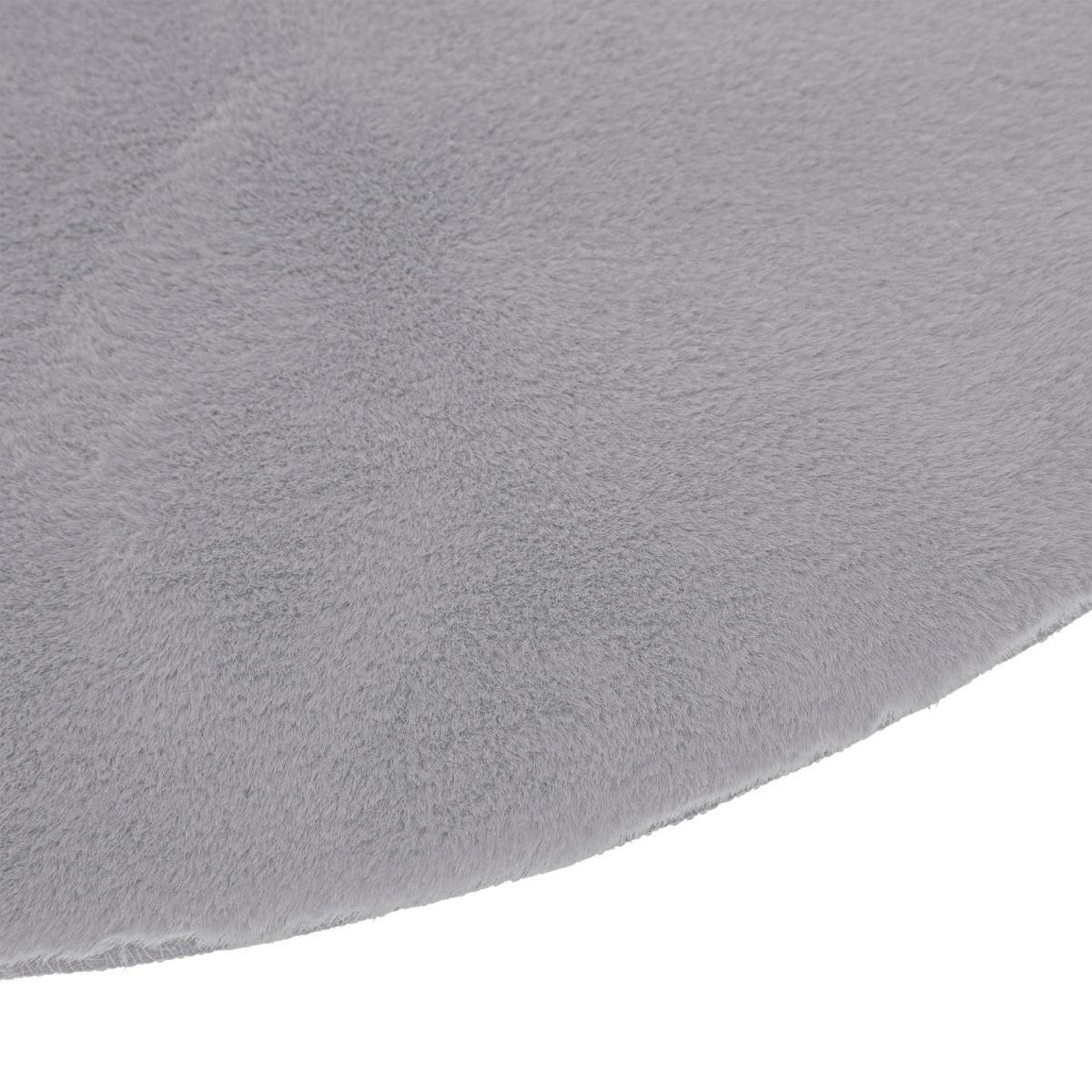 Voir la diapositive 2 : ATMOSPHERA Tapis rond imitation fourrure  doucea  80cm gris