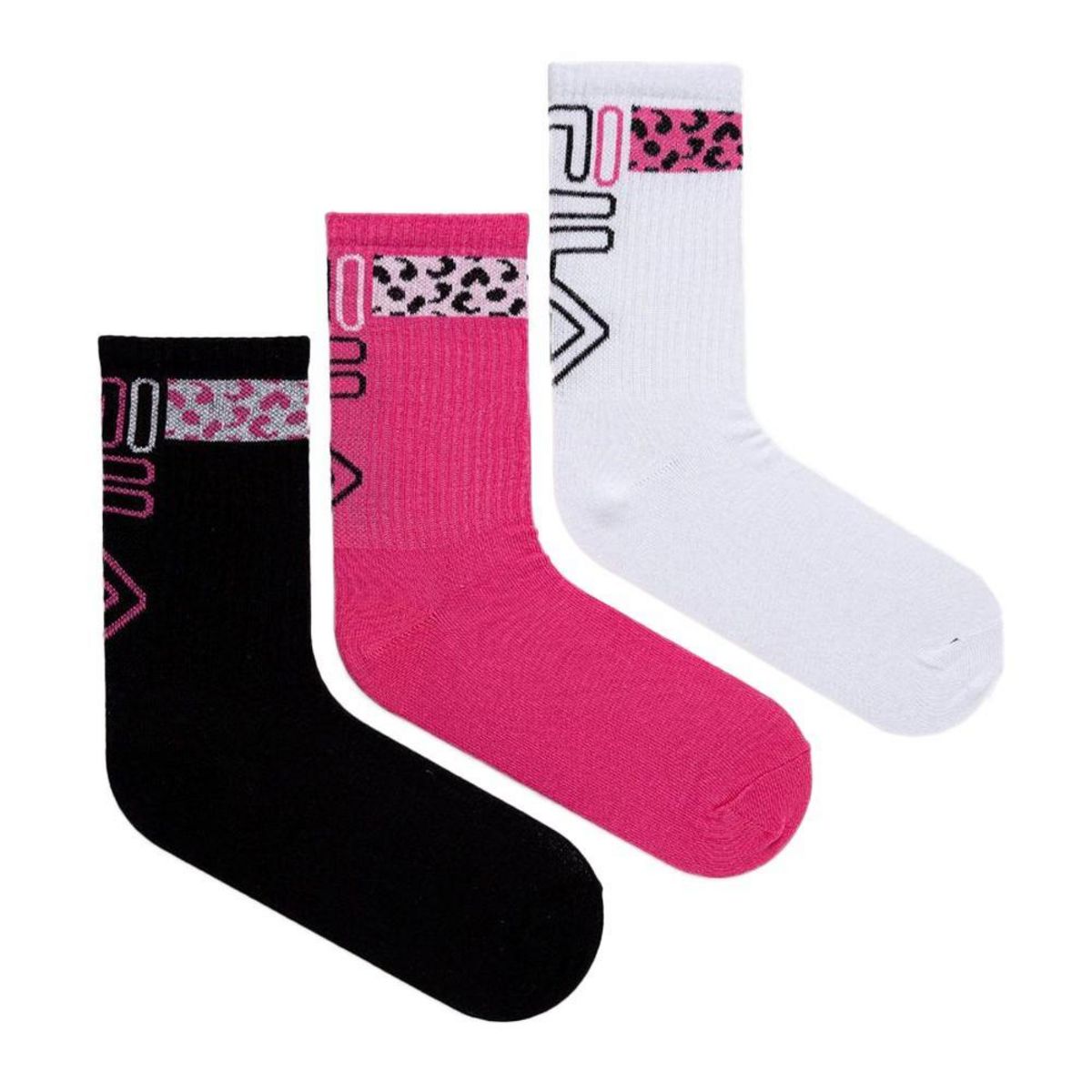 FILA X3 Paires de Chaussettes /Blanche/Noir Femme Fila