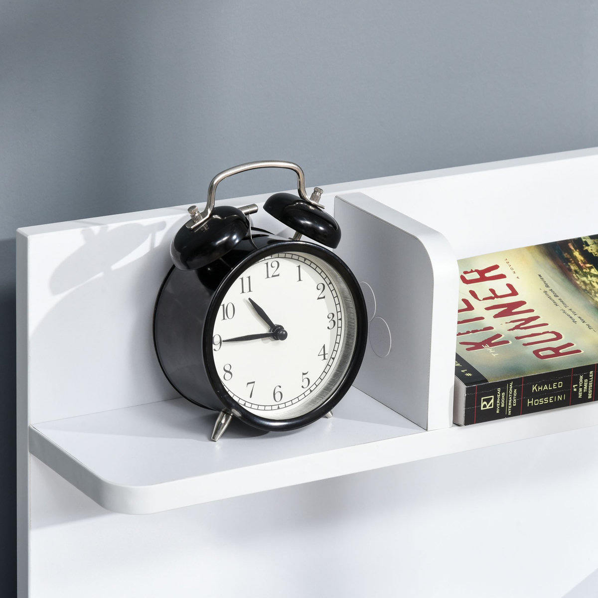 HOMCOM Chevet table de nuit multi-rangement 2 tiroirs niche étagère plateau panneaux particules blanc