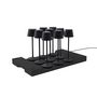 Voir la diapositive 1 : Lumisky 9 lampes avec plateau de chargement EMILY Noir Aluminium H25CM