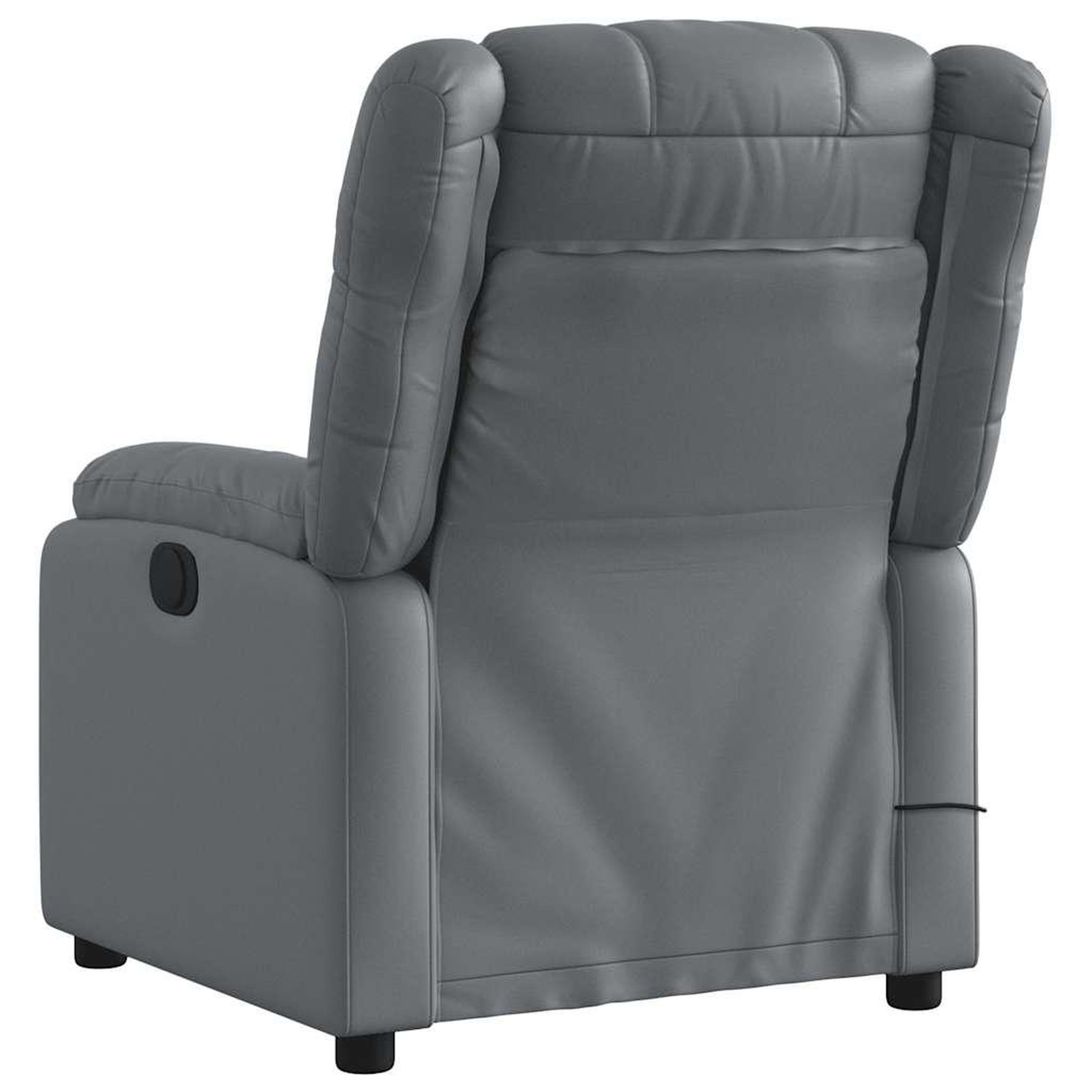 Voir la diapositive 5 : VIDAXL Fauteuil de massage inclinable electrique gris similicuir