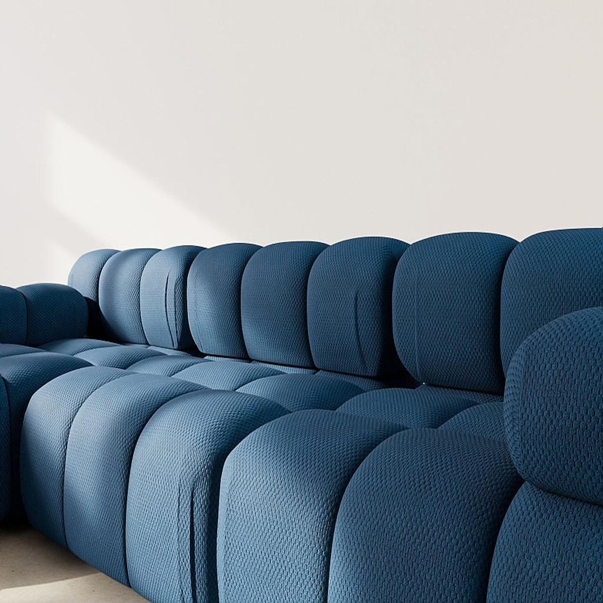 LISA DESIGN Ruby - canapé modulable d'angle gauche 4 places en velours texturé