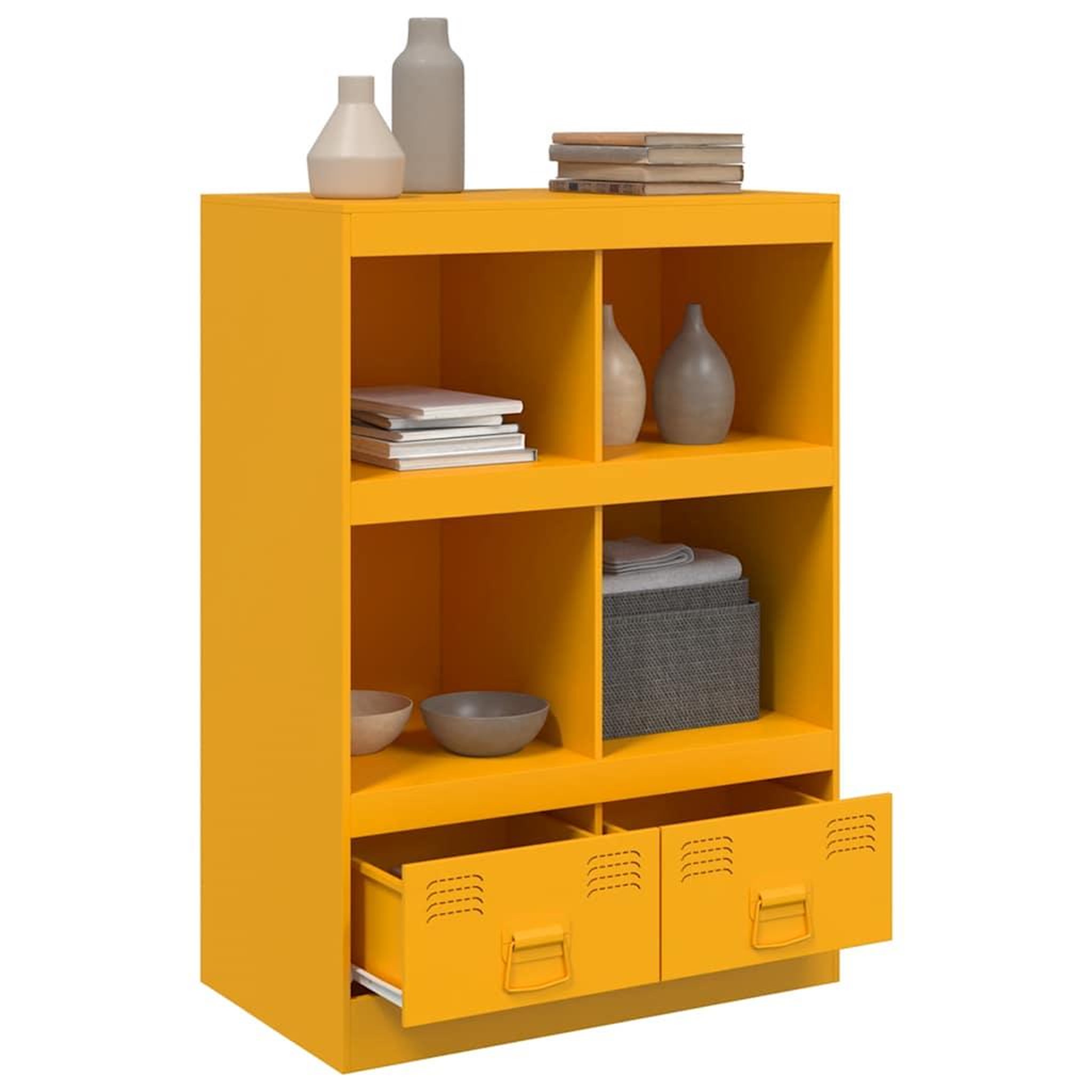 Voir la diapositive 5 : VIDAXL Buffet jaune moutarde 67x39x95 cm acier
