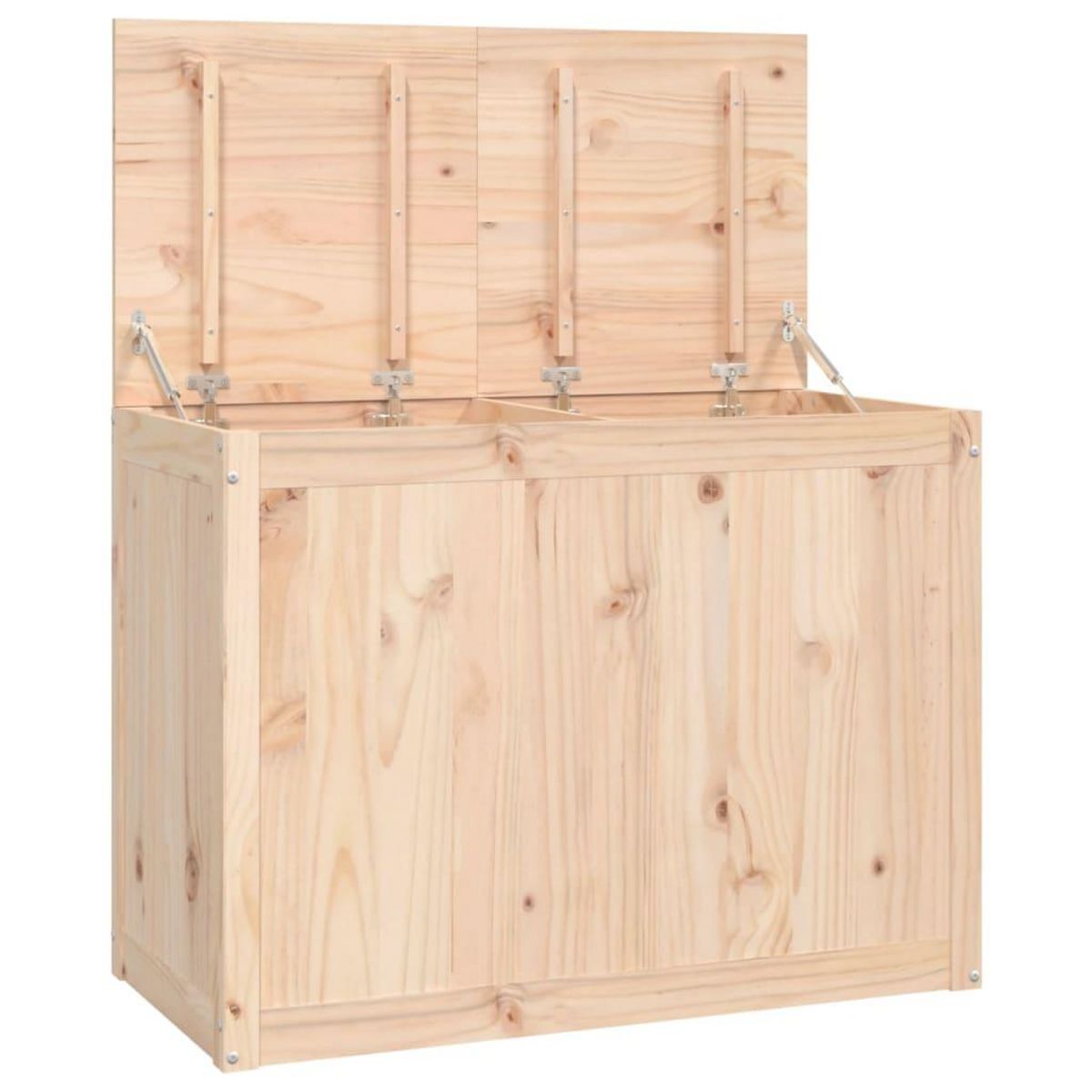 VIDAXL Boîte a linge 88,5x44x66 cm Bois massif de pin