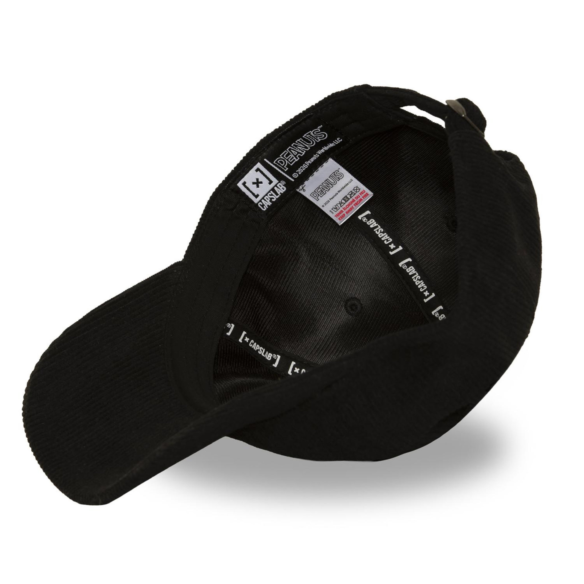 Voir la diapositive 5 : CAPSLAB Casquette Dad cap velours avec broderie Peanuts Records