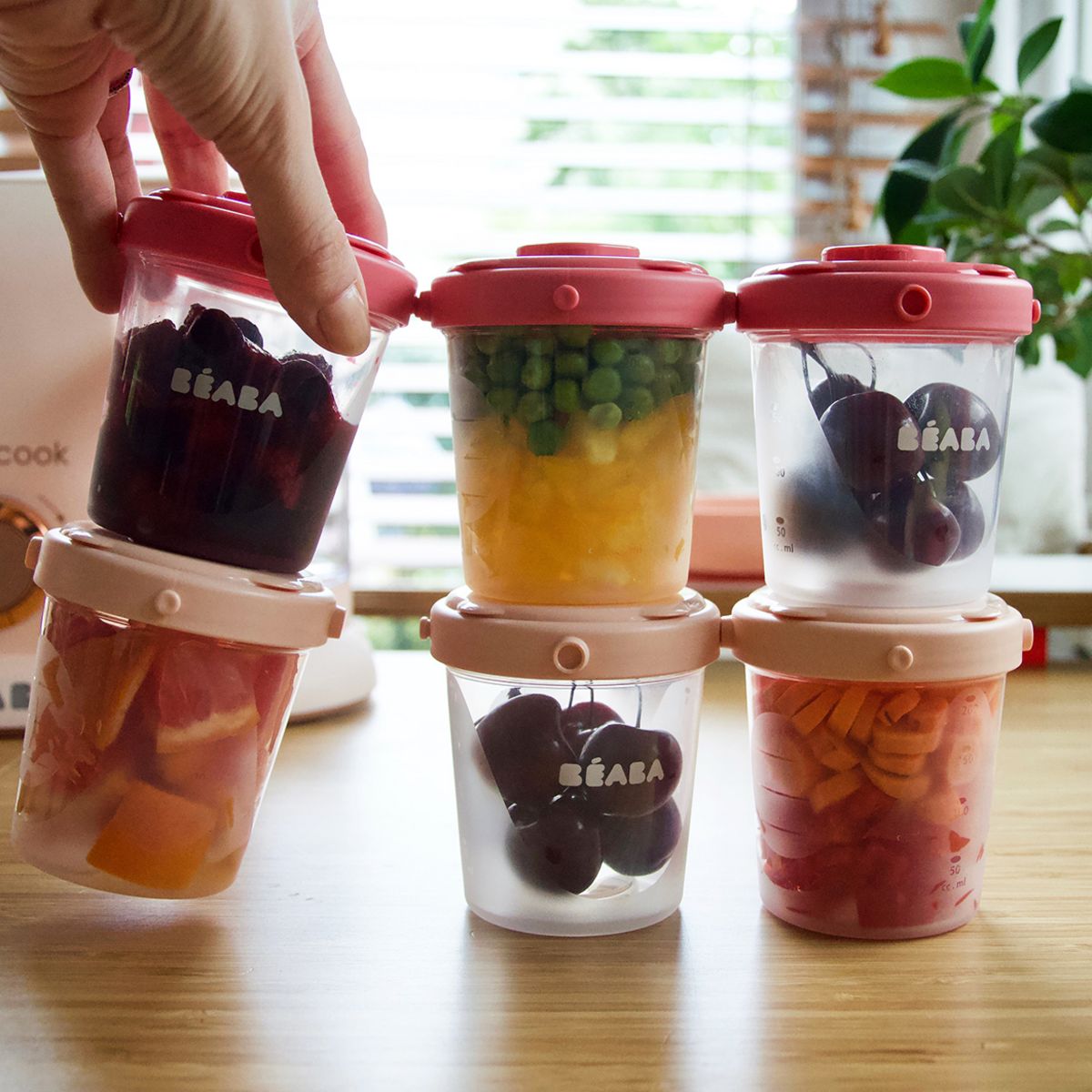 BEABA Lot de 6 portions clip 2ème âge 200ml 