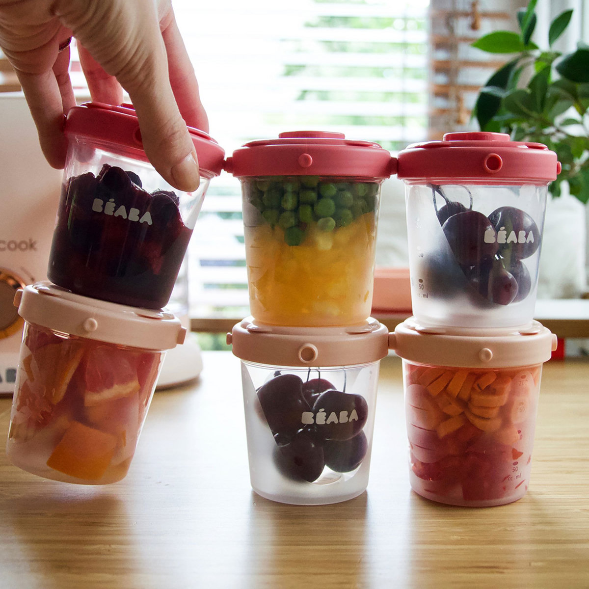 BEABA Lot de 6 portions clip 2ème âge 200ml 