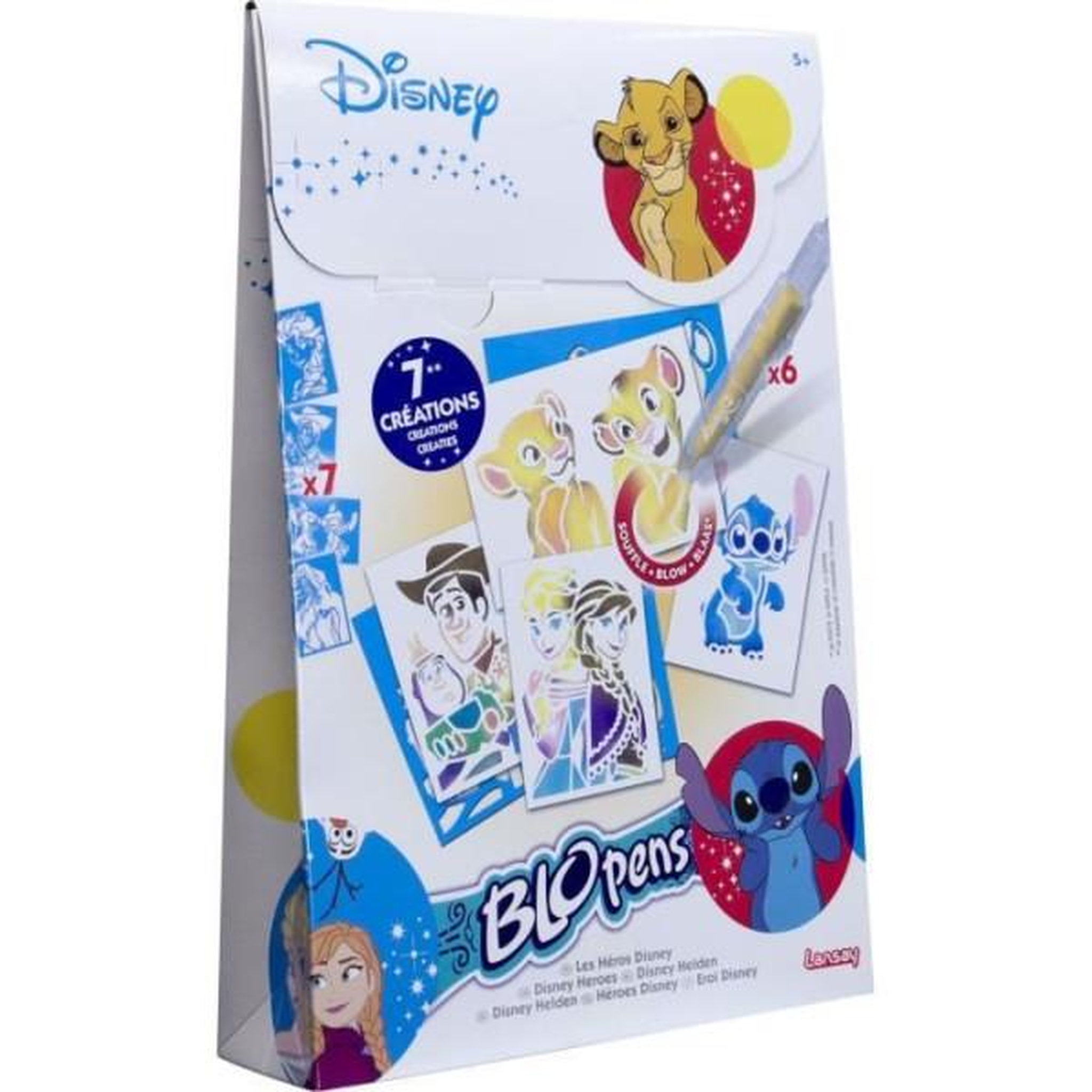 LANSAY Blopens - LANSAY - Les héros Disney - 7 pochoirs - Des 5 ans