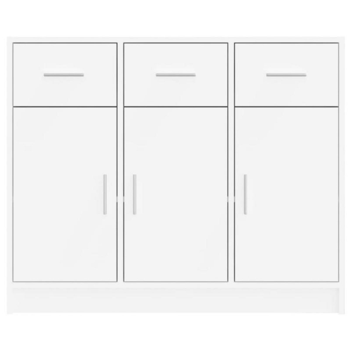 VIDAXL Buffet blanc 91x28x75 cm bois d ingénierie