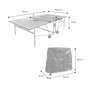 Voir la diapositive 4 : SWEEEK Table de ping pong OUTDOOR, avec 2 raquettes et 3 balles, pour utilisation extérieure + Housse en PVC