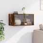 Voir la diapositive 3 : VIDAXL Armoire murale avec portes en verre chene fume 68,5x37x35 cm