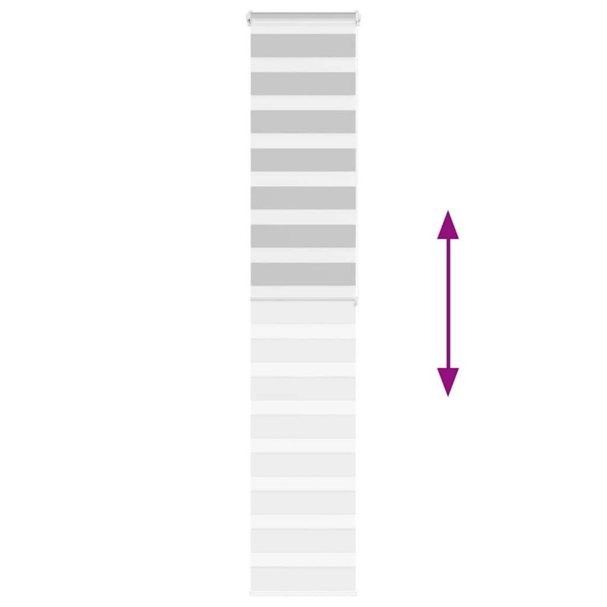 VIDAXL Store zebre gris clair largeur du tissu 40,9 cm polyester