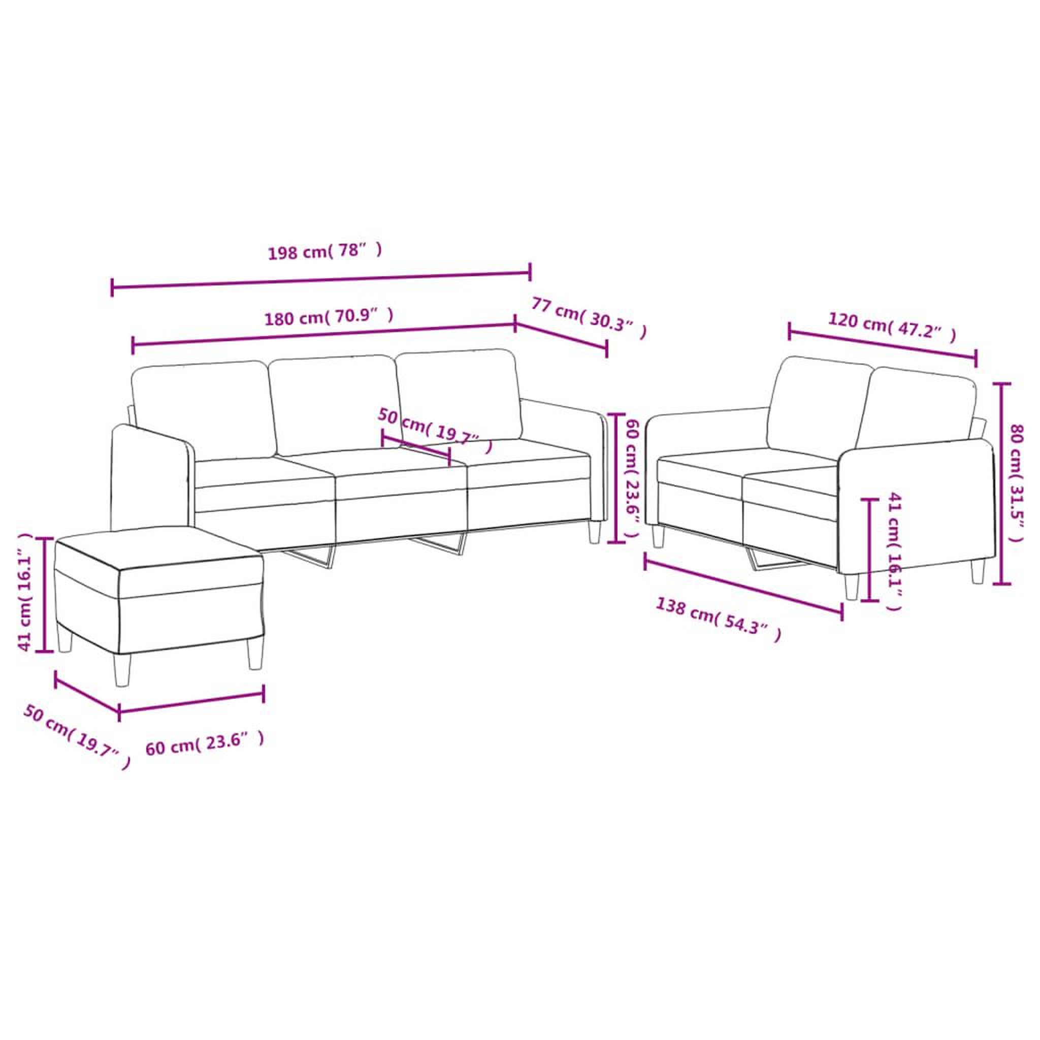Voir la diapositive 6 : VIDAXL Ensemble de canapes 3 pcs noir velours
