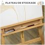 Voir la diapositive 6 : VINSETTO Chevalet d'artiste sur pied inclinaison et hauteur réglable dim. 65L x 110l x 180-235H cm bois de hêtre clair