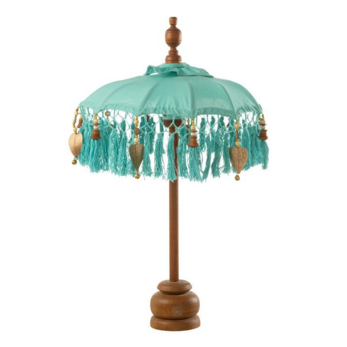 Paris Prix Parasol Déco Avec Pompons  Dayu  85cm Bleu