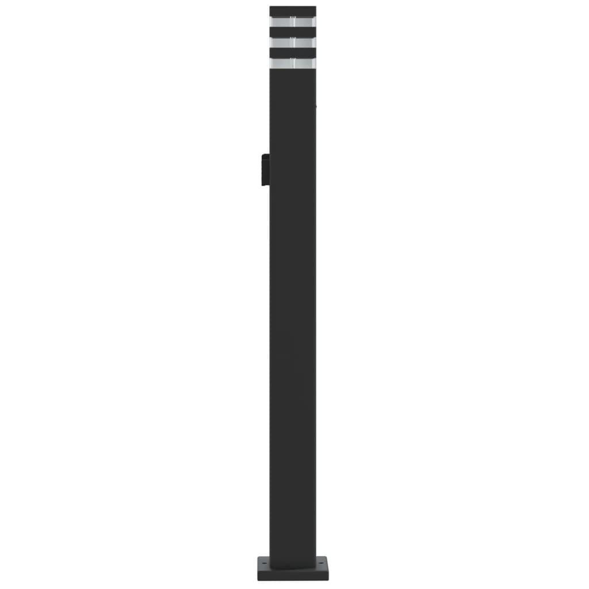 Voir la diapositive 5 : VIDAXL Lampadaires d'exterieur avec sortie 3 pcs noir 110 cm aluminium