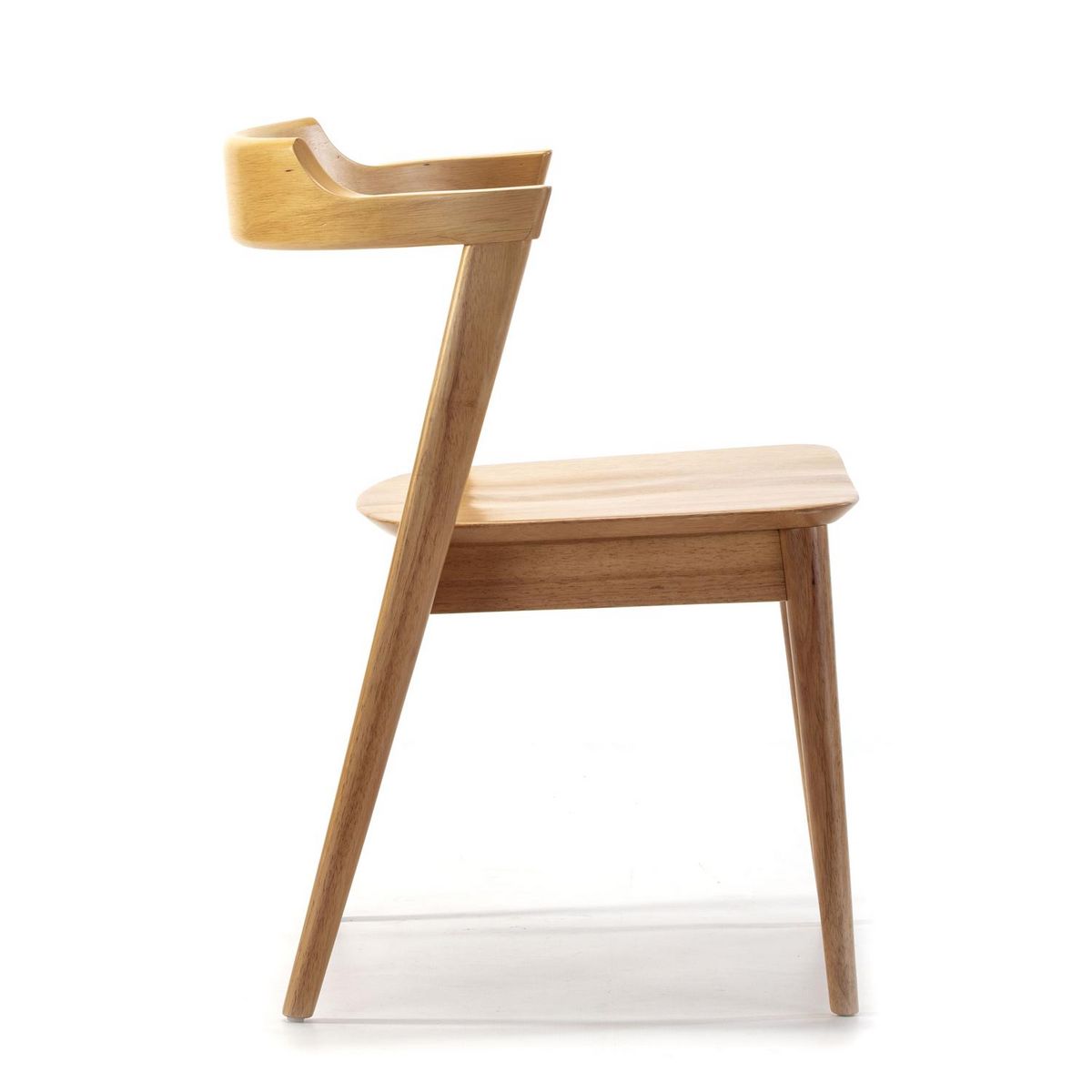 VS VENTA-STOCK Pack 2 chaises Venus, Couleur Chêne, Bois Massif, 58 cm x 57,5 cm x 76 cm