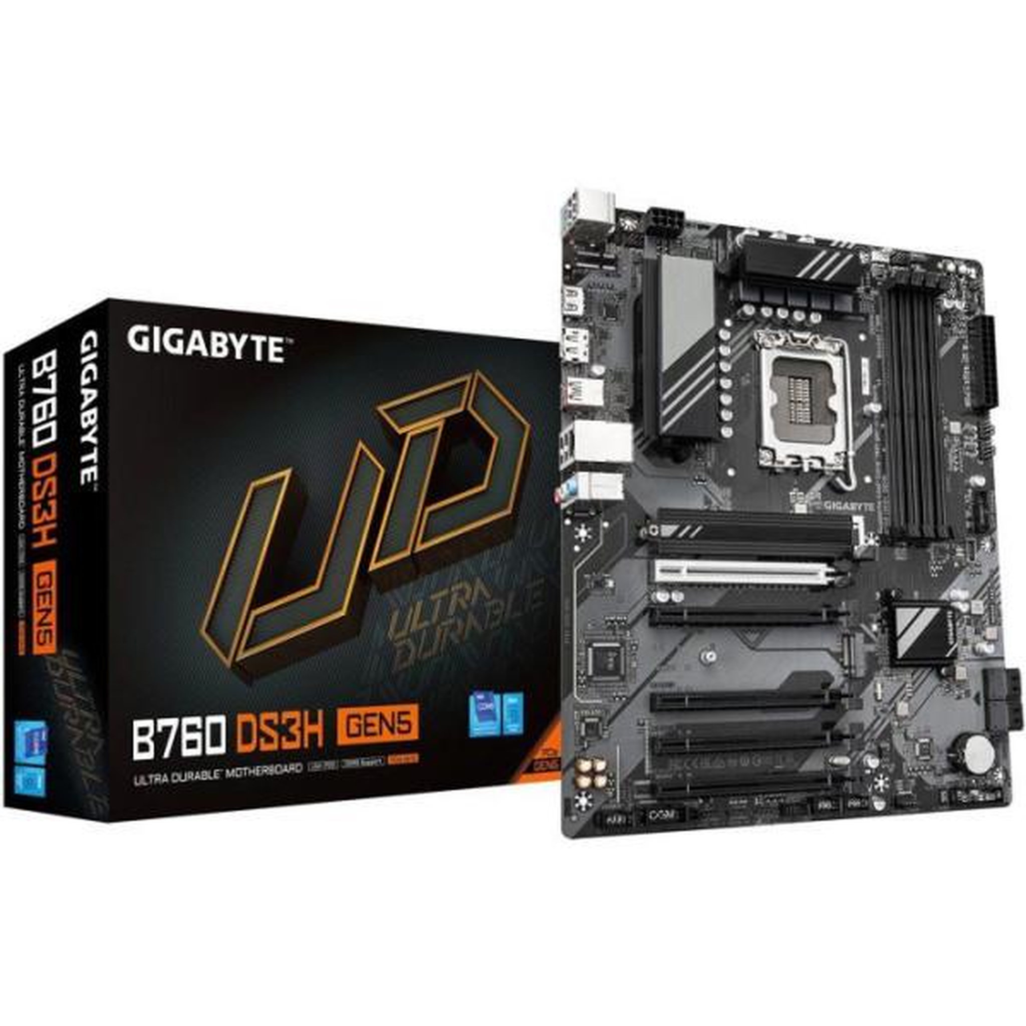Gigabyte Carte mere - GIGABYTE - B760 DS3H GEN5 - Format ATX - Chipset Intel B760 - PCIe 5.0
