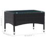 Voir la diapositive 6 : VIDAXL Table basse Noir 60x40x36 cm Resine tressee