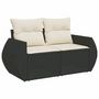 Voir la diapositive 5 : VIDAXL Salon de jardin 5 pcs avec coussins noir resine tressee