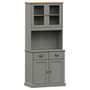 Voir la diapositive 2 : VIDAXL Buffet haut VIGO gris 78x40x175 cm bois massif de pin