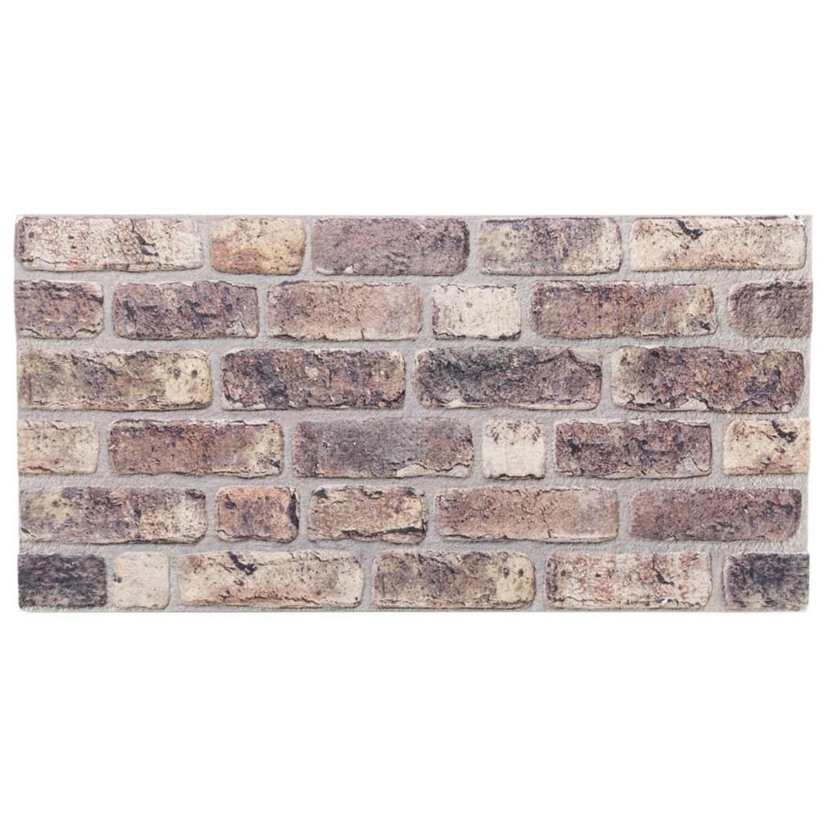 VIDAXL Panneaux muraux 3D 10 pcs marron fonce 100x50 cm EPS