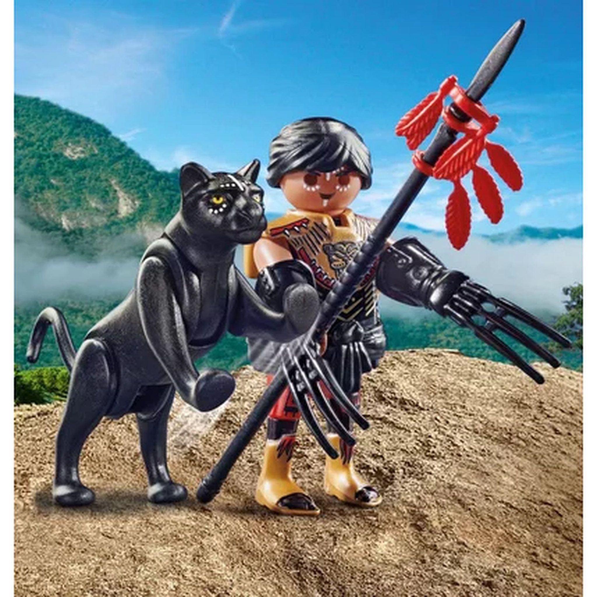 Voir la diapositive 2 : PLAYMOBIL 70878 - Combattant avec panthère