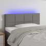 Voir la diapositive 1 : VIDAXL Tete de lit a LED Gris fonce 80x5x78/88 cm Tissu