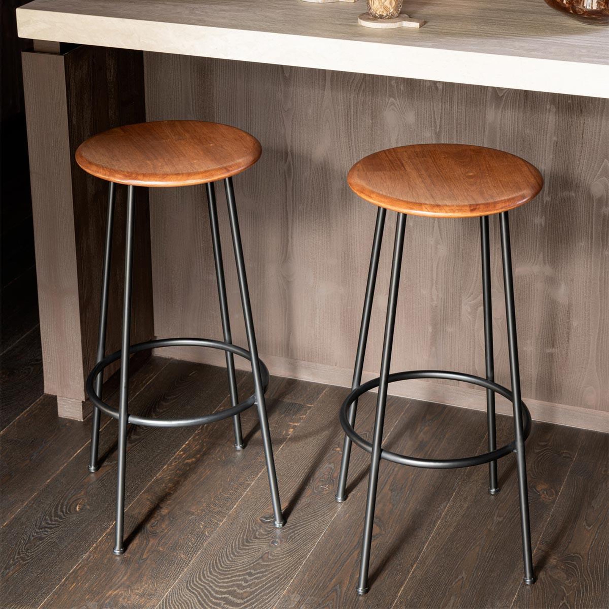 Voir la diapositive 5 : J-LINE Tabouret de bar design  neo  76cm naturel