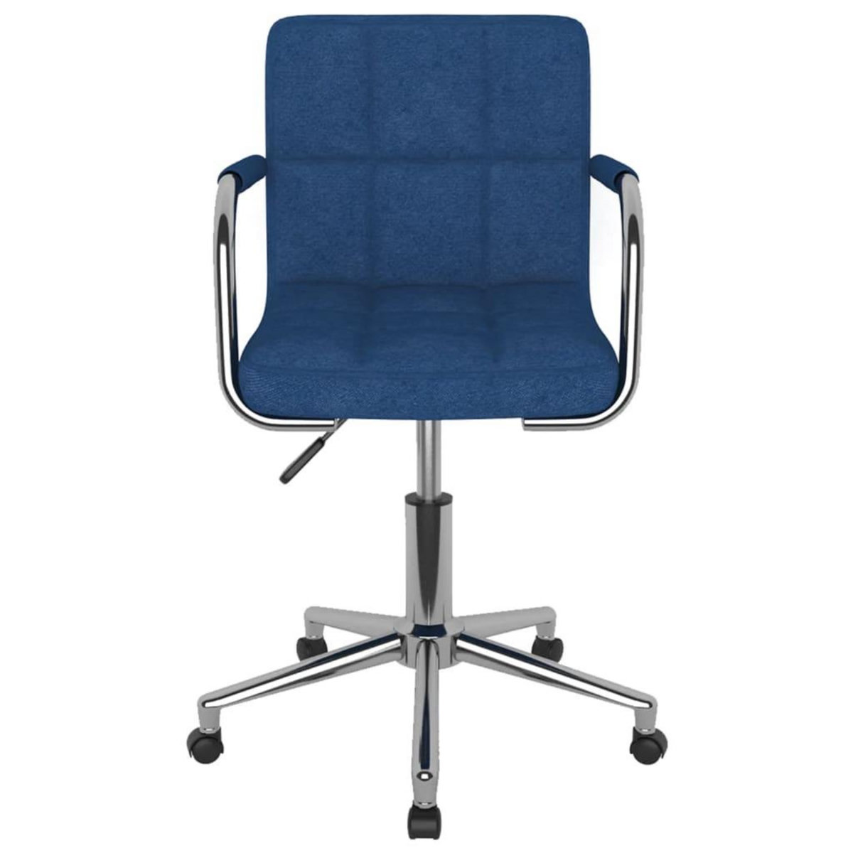 VIDAXL Chaise pivotante de bureau Bleu Tissu