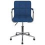 Voir la diapositive 3 : VIDAXL Chaise pivotante de bureau Bleu Tissu