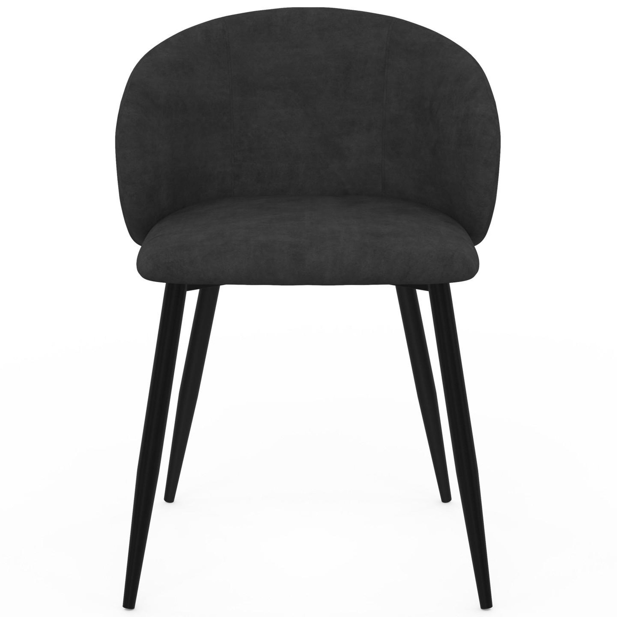 Voir la diapositive 3 : ID MARKET Lot de 6 chaises kira en velours noir pour salle à manger